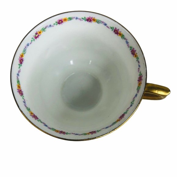 Colclough Tea Cup & Saucer Bone China Pink Flower Gold Trim Victorian England - Picture 8 of 12